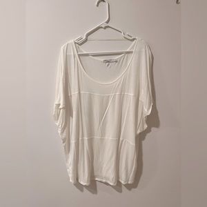 Prana White Drapey T Shirt
